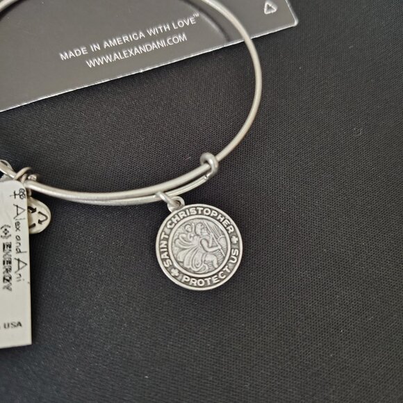 Alex and Ani Saint Christopher Bangle  with Card   807 - Picture 2 of 6